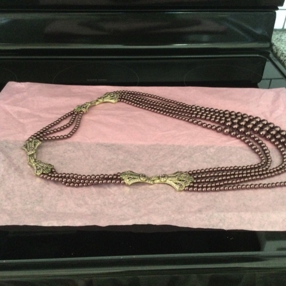 Heidi Daus Purple Crystal Beaded Necklace, NWOT - Picture 4 of 6